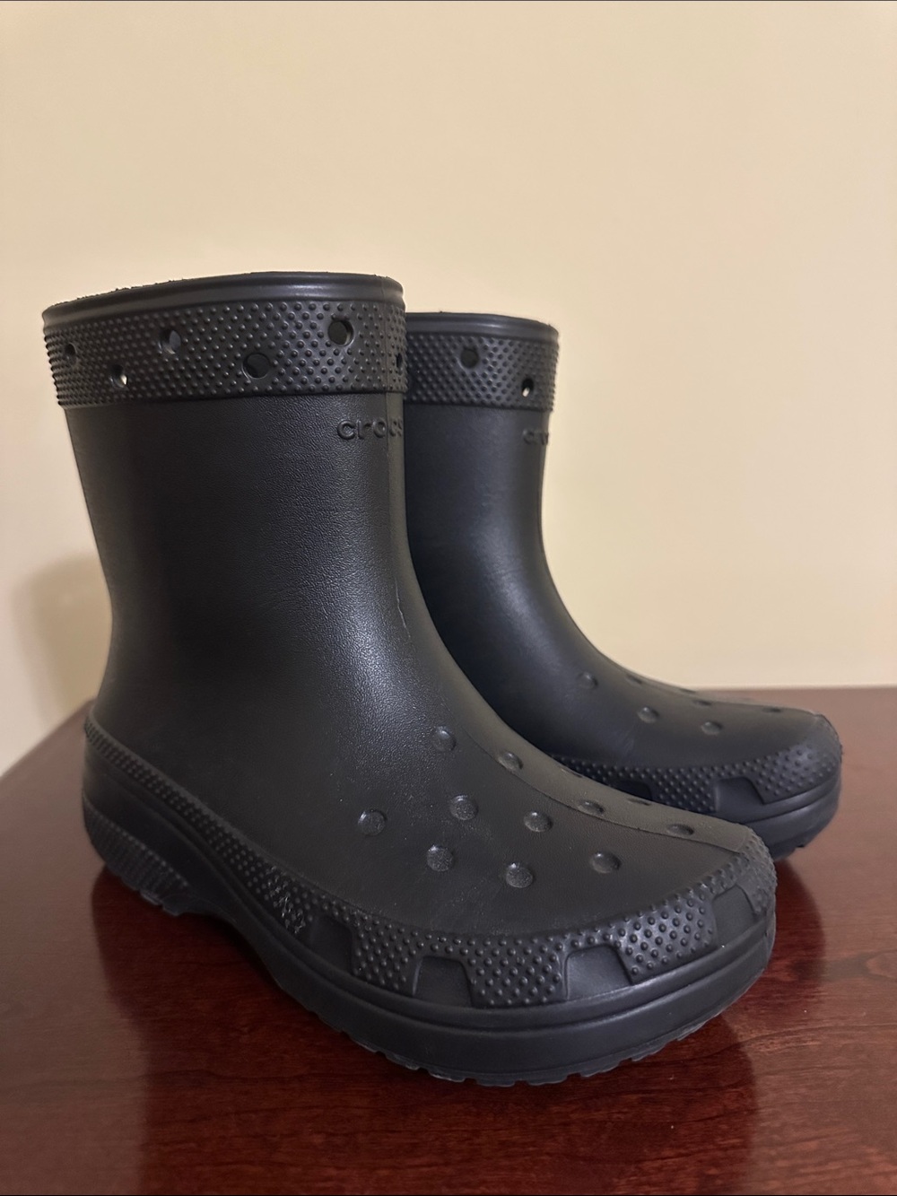 CROCS Black Women's Waterproof Rain Boots